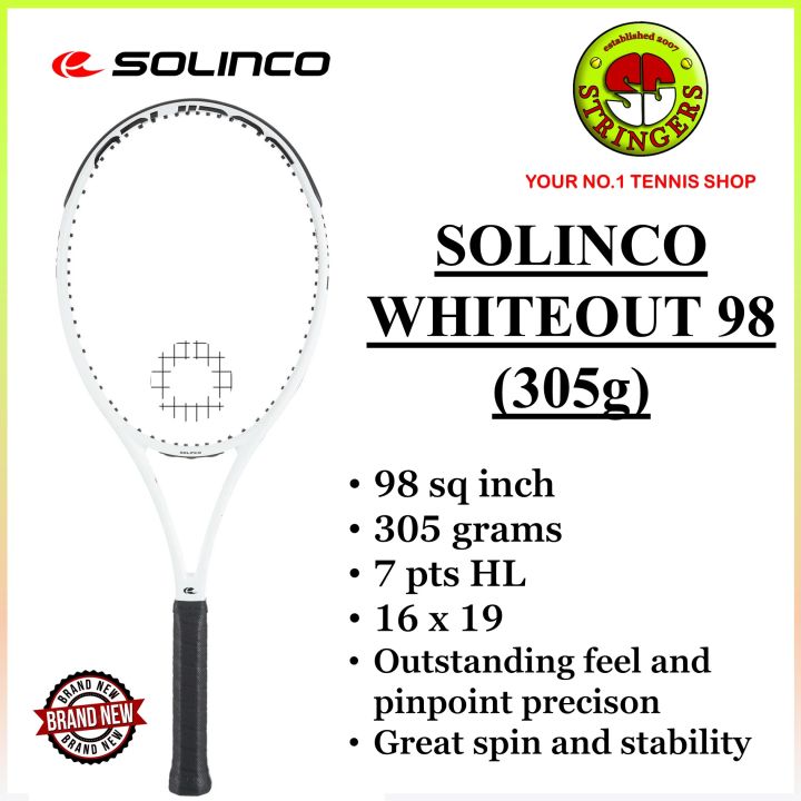 Solinco 8 Racket Solinco Whiteout 98 (305g) Tennis Racket | Lazada Singapore