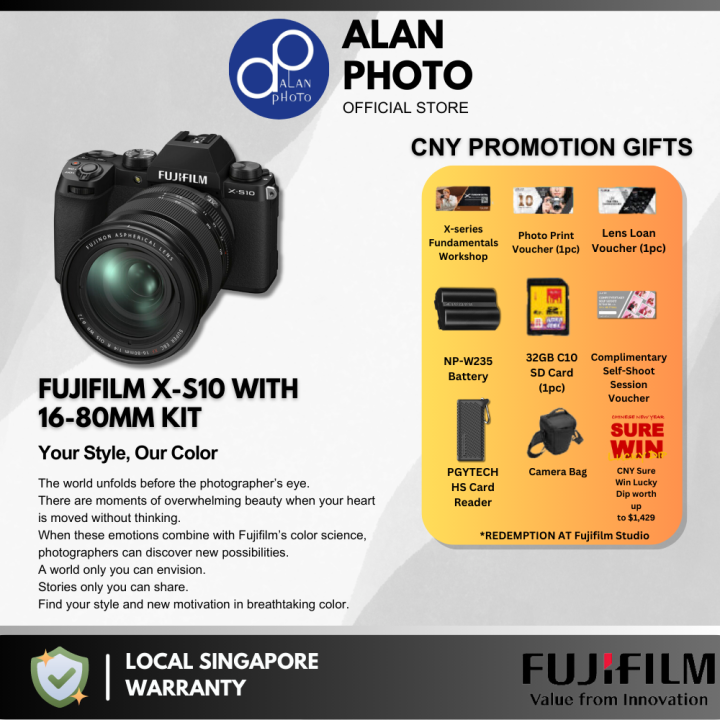 FUJIFILM XS10 XS10 Mirrorless Digital Camera XF1855 F2.8 & XF1680mm