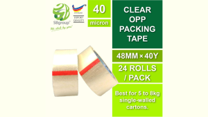 Clear / Brown OPP Packing Tape 48mm x 40yards x 40mic (24 ROLLS)