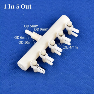 FLYING 1Pcs Multi Way Distributor Aquarium Air Pump Hose Splitter 2/3/4/5/6Way Independent Control Switch Fish Tank Aeration Tube Durable Knob Adjustment Air Flow Control Valve for Aquarium Air Pump