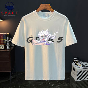 Casual Original New! Anime T-Shirt - - Luffy Gear 5Th - Sun God Nika Cotton Street-Style Tee