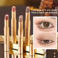 NIKUNX อายแชโดว์แท่ง สามสี YZS เอฟเฟกต์มุกและแฟลช เหมาะสำหรับลุคบางและกระจ่างใส สีเอิร์ธด้าน ปากกาอายแชโดว์ไม่แต่งหน้า ติดทนนาน ไม่เหนียวเหนอะหนะ กันน้ำและกันเหงื่อ ซื้อ 1 เทค 1 โปรโมชั่นฟรี. 