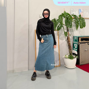 JINISO - Highwaist Rok Slit Jeans Panjang 992 SEVENTY
