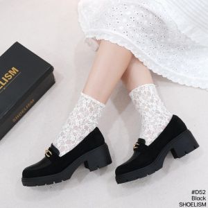 D52 #Loafers สไตล์มินิมอลเกาหลี! ทรงสวย หัวมนไม่บีบเท้า โดดเด่นด้วอะไหล่สีทองสุดชิค SHOELISM #รองเท้าผู้หญิง