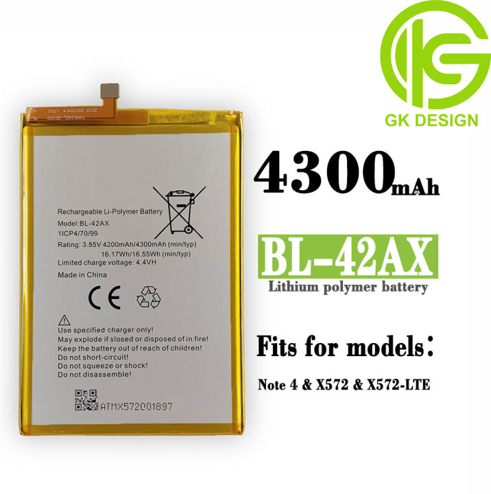 GK Infinix Note X572 Battery Model BL-42AX High-Quality Lithium