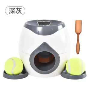 2025 Interactive Dog Tennis Ball Food Reward Machine Slow Feeder Puzzle Toy Outdoor Training Ball Launcher