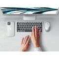 Satechi Slim X1 bàn phím phát sáng Bluetooth đa cặp (Bạc) (1 vùng) (tương thích với iMac, macbook, iPad và các thiết bị Mac khác kể từ 2012). 
