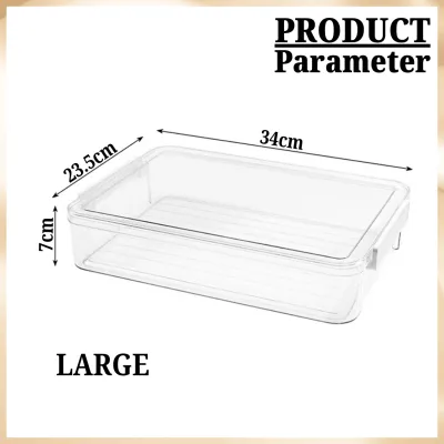 Double Snap Tight Lock Transparent Test Paper Storage Box File Documents Clear Acrylic Organizer AT