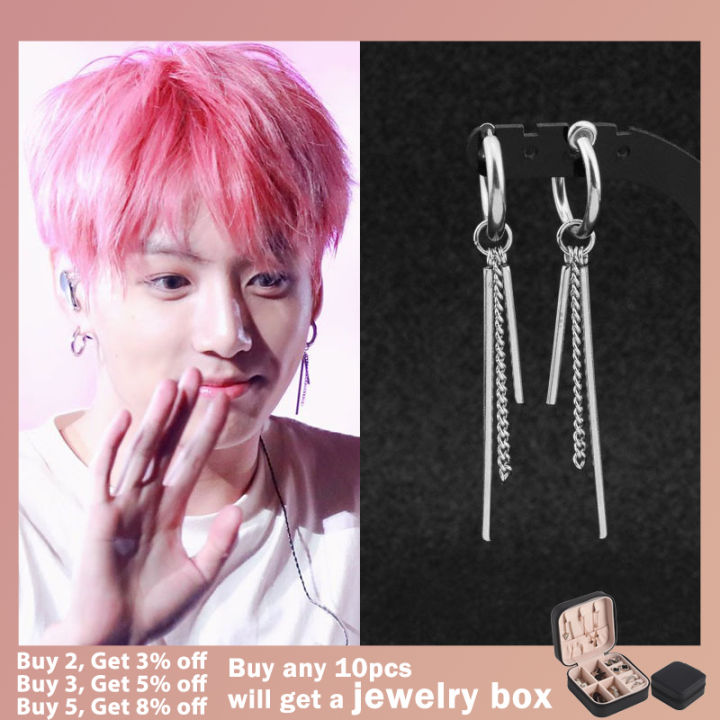 Teblacker 1 Pair BTS Earrings, Kpop Bangtan Boys Rap India | Ubuy