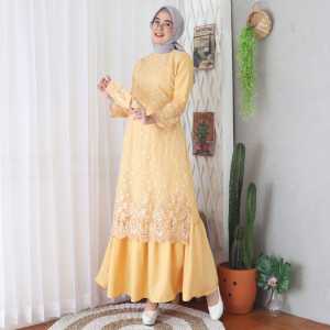 (SALE!) Gamis Maxi Dress Pesta Kondangan PRAMITHA TILLE Bridesmaid Lebaran
