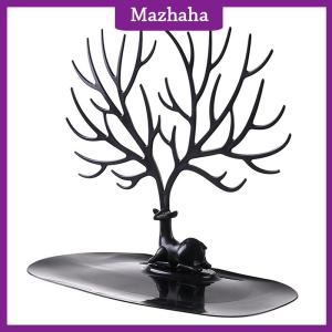 Mazhaha Jewelry Display Stand Tray Tree Storage Racks Earrings Necklaces Rings Jewelry Boxes Case Desktop Organizer Holder Make Up Decor