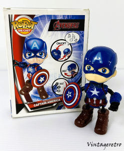 🌀ROBOT DIE-CAST SUPER HERO DIE-CAST IRON-MAN/ CAP. AMERICA / SPIDER-MAN WITH SOUND AND LIGHT🌀 RBK51393