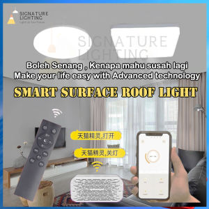SMART Surface Led downlight  3colour in 1light 40w /28w 12inch dimmable frameless adjustable by phone apps remote / TMALL GENIE / Remote Control /  boleh pair dgn Smart phone / TMALL GENIE / Remote Control Ready Stock *Warranty 1 Year*