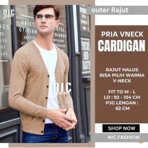Cardigan Rajut Pria size M/L Riccoo Outer Kardigan Korea Pria - NIC Fashion