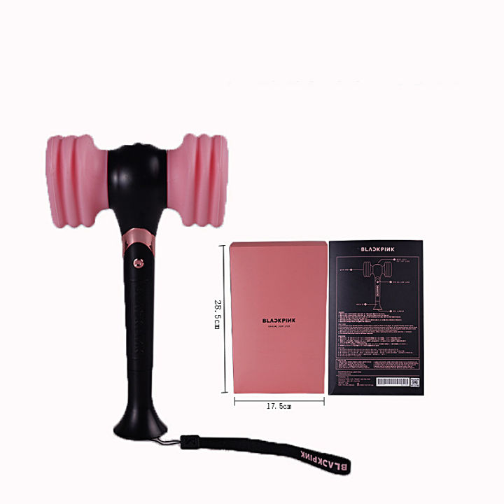 Générique Lightstick Concert Lamp Led Light Black Pink Stick Concert Light Hiphop Hammer Led Concert Light Stick