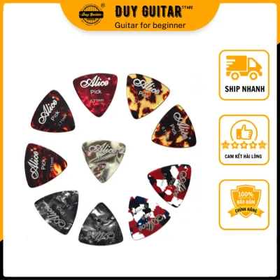Bộ 10 cái guitar pick Alice size 0.71mm phím gải đàn màu ngẫu nhiên tam giác Sale rẻ dưới 49k Duy Guitar Store