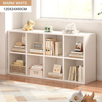 Multipurpose Grid Rack DIY Bookshelf Wooden Book Storage Bookcase Divider Cabinet Utility Shelf rak buku bookcase 书柜/书架