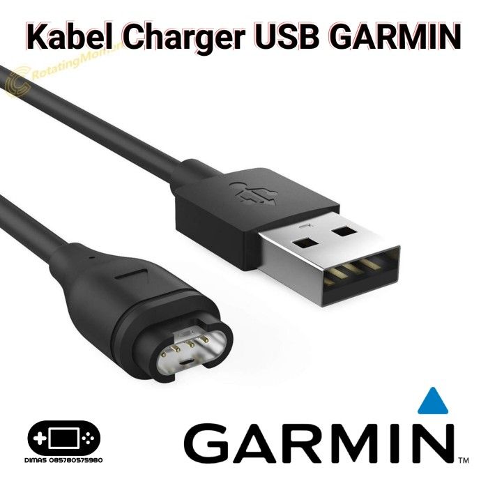 SA Kabel Data USB Charger Garmin Fenix 5S 5X Plus D2 Charlie