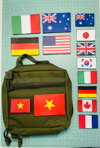 Patch Velcro dán in hình Cờ Các Nước ( Hình in công nghệ Decal không có viền Gân ) - Poseidon.est2019