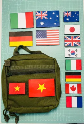 Patch Velcro dán in hình Cờ Các Nước ( Hình in công nghệ Decal không có viền Gân ) - Poseidon.est2019