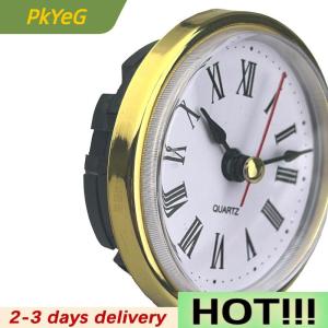 PkYeG Classic Clock Craft Quartz Movement Dia.65mm Round Clocks Insert Roman Number Little Clock Arabic Numbers Wall Decor