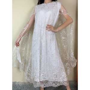 DERSS WANITA PANJANG IMPORT DEWASA BURKAT KEBAYA MUTIARA MUSLIM + MASKER