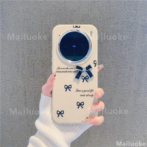 Vivo X200 X100 Pro เคส Vivo X200 X100 5G สีดำตัวอักษรภาษาอังกฤษโบว์เคสนิ่มสำหรับป้องกัน