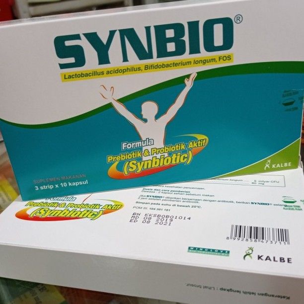 SYNBIO CAPS SUPLEMEN PROBIOTIK DAN PENCERNAAN | 1 strip 10 Kapsu l Suplemen Probiotik dan Prebiotik Dewasa | Memelihara Kesehatan