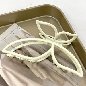 F4 Jepit Rambut Korea Bahan Alloy 11cm Model Kupu Kupu Bolong Warna Doff Jedai Logam Matte HMA001