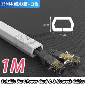 🇸🇬 ReadyStock Flexible PVC Cable Sleeve Waterproof Wall Wire Protector Cord Hider Soft Rubber Cable Trunking Concealer Household Wire Cover Organizer for Home & Office Cable‑Management