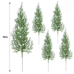 20PCS Christmas Pine Branches Artificial Pine Needles Faux Greenery Stems Xmas Garland Ornaments Holiday Xmas Winter DIY Home Decors
