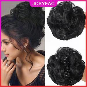 JCSYFAC Tổng hợp tóc búi tóc clip tự nhiên Fluffy xoăn hairpiece tóc cho phụ nữ ponytail tóc tăng sống động như thật công cụ tạo kiểu tóc