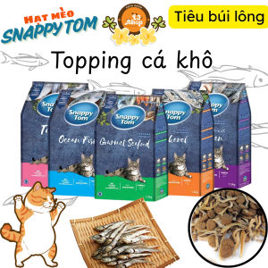 thức ăn hạt snappy tom 1.5kg dành cho mèo yêu- hạt topping cá khô - hạt tiêu búi lông - T3 PETS SHOP