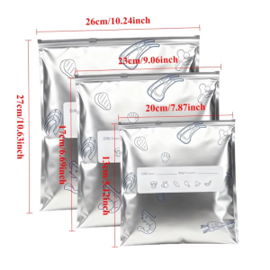 Aluminum Foil Food Storage Bag Resealable Zipper Pouch Freezer Air Fryer Liner Oven Sheet Cutter Kitchen Accessories Tool