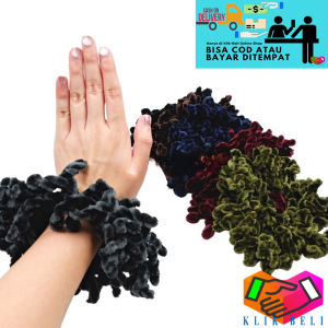 Klik-Beli Ikat Rambut Ubur Ubur SEDANG 50 Jurai Cepol Kunciran Cendol Scrunchie Cepolan Hijab