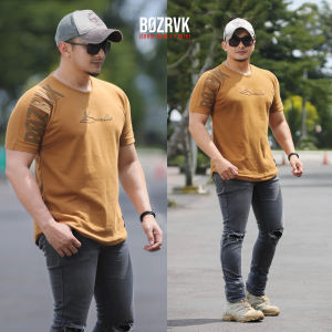 Kaos Putih Simple | BOZRVK | Baju Kaos Tactical | Tactical Pria | Kaos Taktikal| Kaos Tactical Pria