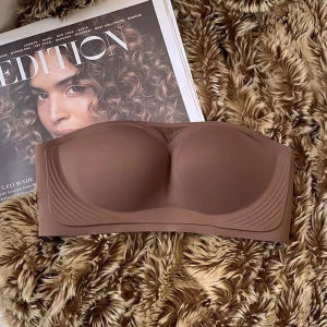 Meooliisy Vô Hình quây chống trượt áo ống của phụ nữ Áo ngực cúp ngực mỏng nâng đồ lót phía sau đẹp liền mạch thoải mái