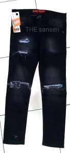 CELANA JEANS SOBEK RIPPED//MODEL SOBEK LUTUT DAN PAHATIDAK TEMBUSCELANA JEANS PRIA