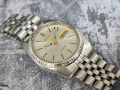 นาฬิกา Seiko Automatic 7009-3110 Datejust Style ขอบหยัก หน้าสีเทา เรือน สแตนเลส. 