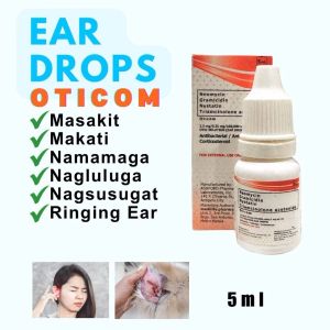 Ear Care Drops (Oticom) Solution Ear Discharge Anti- fungal Itching Swelling RingingEar Care