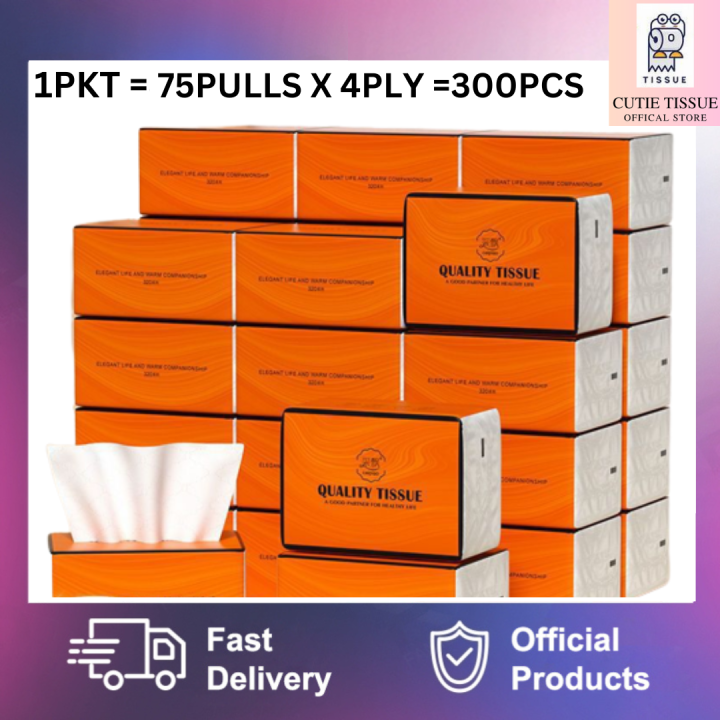 20 Pack Cutie Tissue Soft Facial Tissue Paper 60 Pulls x 5Ply = 300pcs