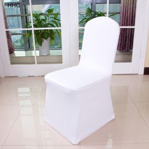 Spot wholesale Universal Wedding Chair Cover Polyester Stretch Seatcover For Restaurant Banquet Hotel Dining Party