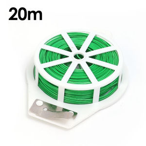 20/50/100M Garden Twist Ties Multifunctional Strapping Plant Climbing Lines Reusable Iron Wire Cable Ties For Flower Plant Vines