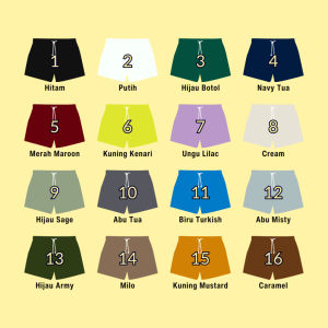 Celana Pendek Boxer Polos Wanita Katun Combed 30s