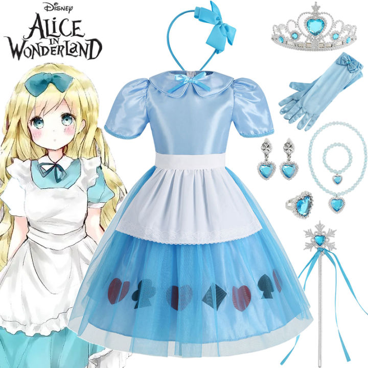 Princess Costume Accessories Set - Crown Headband, Choker, Gloves, Earrings & Ring For Dress Up Cosplay - View #3