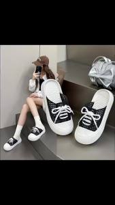 [Free Shipping] 2025 Summer New Thick-Soled Lace-Up Breathable Sandals Odor-Resistant Fashionable Casual Slippers for Women Outdoor Closed-Toe Slippers for Women