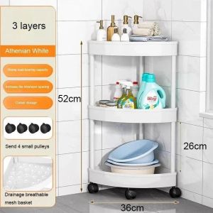 Tri-Corner Rack Bathroom Corner Triangular Corner Rack Floor Multi-Layer Finishing Rack Storage Rack