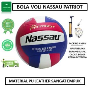 Bola Voli NASSAU Patriot AsIi - Bola Volly NASSAU New Patriot - Bola Voli Nassau OriginaI - Bola Volley Empuk Turnamen Murah - Bola Voli Dewasa Anak Latihan