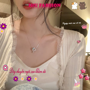 Dây Chuyền Vòng Cổ Nữ Ngôi Sao Đính Đá Đổi Màu Độc Đáo Dễ Thương Kim Cương Sang Chảnh Thời Trang Sợi Mảnh Thanh Lịch Màu Bạc Sáng VC-132