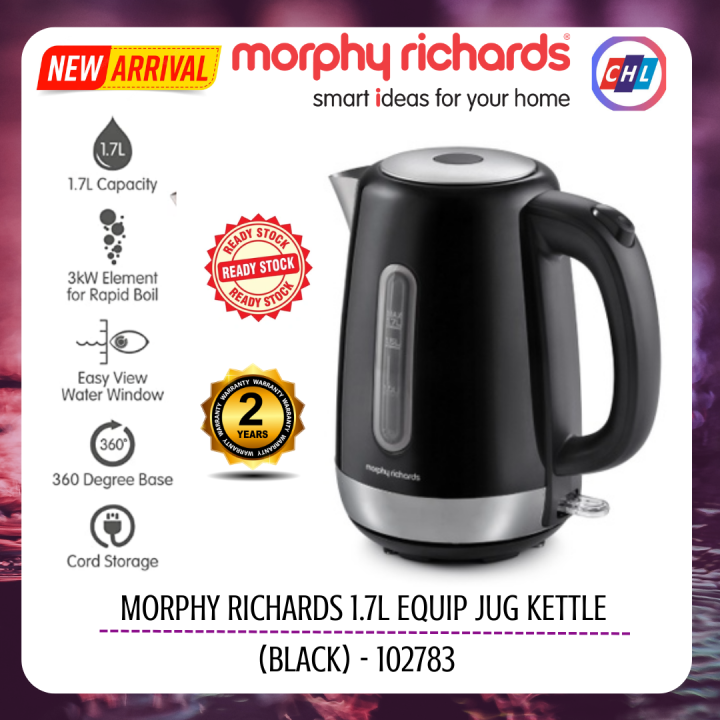 Morphy Richards 1.7L Equip Stainless Steel Jug Kettle (BLACK102783